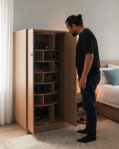 Modern Rotating Shoe Storage Cabinet