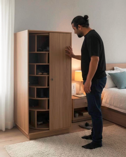 Modern Rotating Shoe Storage Cabinet